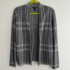 Eileen Fisher Striped Open Front Cardigan. Size Large